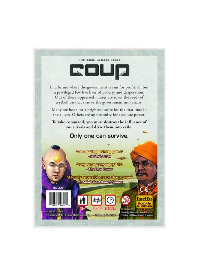 NIBEMINENT Coup Facedown Character Cards Card Game - Image 2