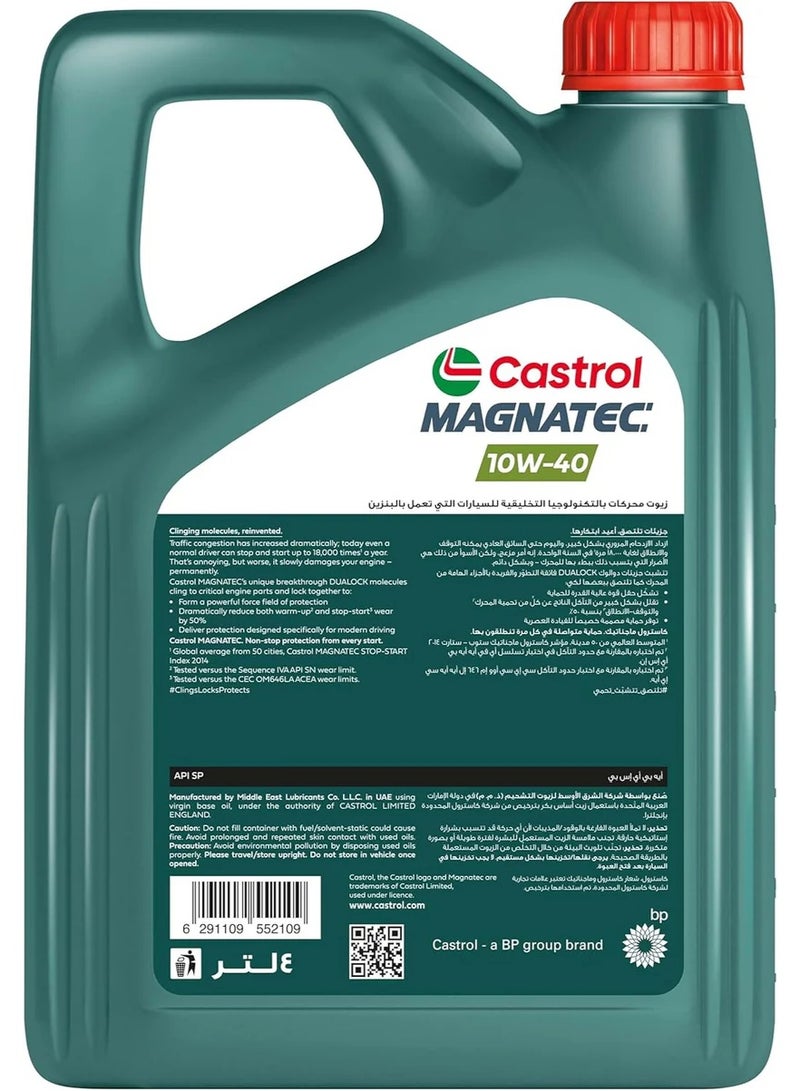 Castrol Magnatec 10W40 Synthetic Engine Oil 4Ltr - Image 1