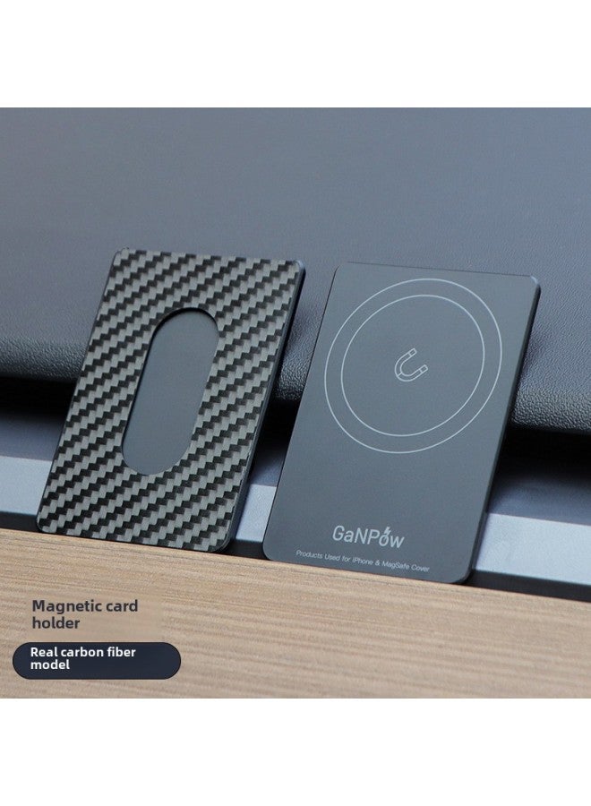 MagSafe Magnetic Card Bag Kevlar Ultra Thin Magnetic Card Sleeve Applicable IPhone12/13/14/15proMax-Specifications:True Carbon MagSafe Magnetic Card Bag-True Kevlar Aramid Fiber  - Image 1