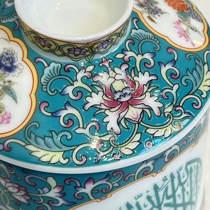 Enameled Ceramic Tea Cup with Lid and Filter (Gift Set) - Image 4