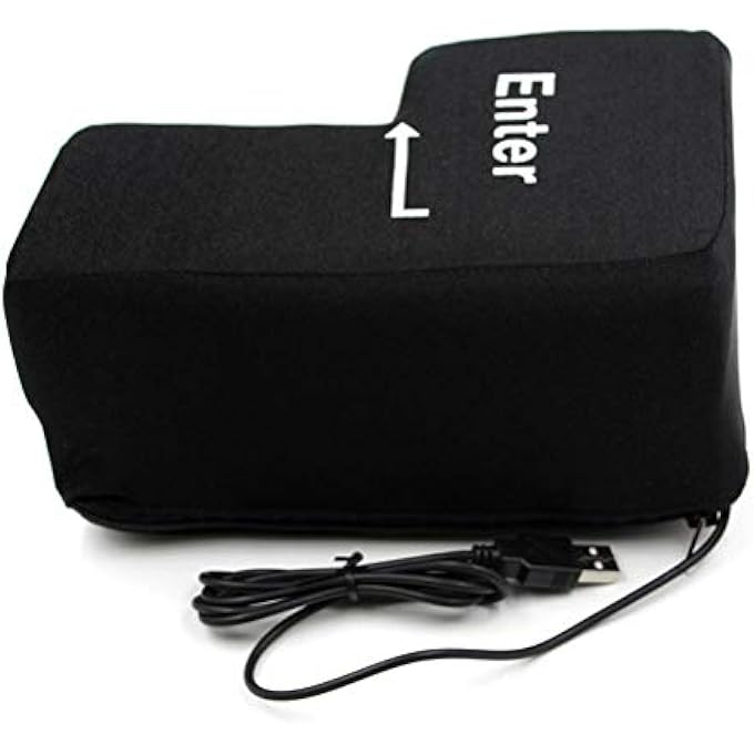 Gazaar Creative Super Sized Giant Enter Key USB Big Enter Button Comfortable Economic Desktop Pillow Stress Relief Punch Bag, Giant Enter USB Big Enter Key Relieve Stress Big Enter - Image 2