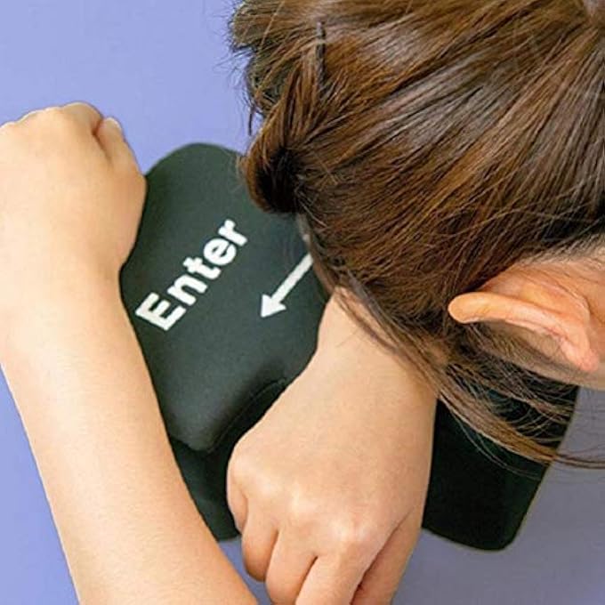 Gazaar Creative Super Sized Giant Enter Key USB Big Enter Button Comfortable Economic Desktop Pillow Stress Relief Punch Bag, Giant Enter USB Big Enter Key Relieve Stress Big Enter - Image 4