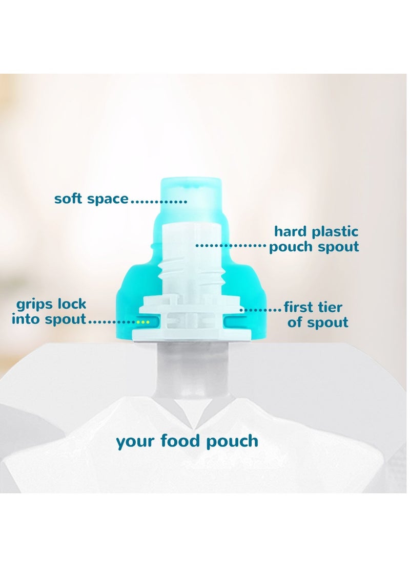 ChooMee - Softsip Food Pouch Tops Pack of 4 - Image 1