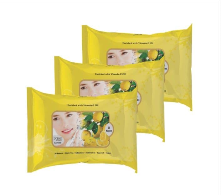 PURE BY OASIS Moisturising Refreshing Soft Facial Wet Wipes Pack of 12 300 Wipes Rose Jasmine Saffron Lavender Lemon Ice Cologne - Image 3