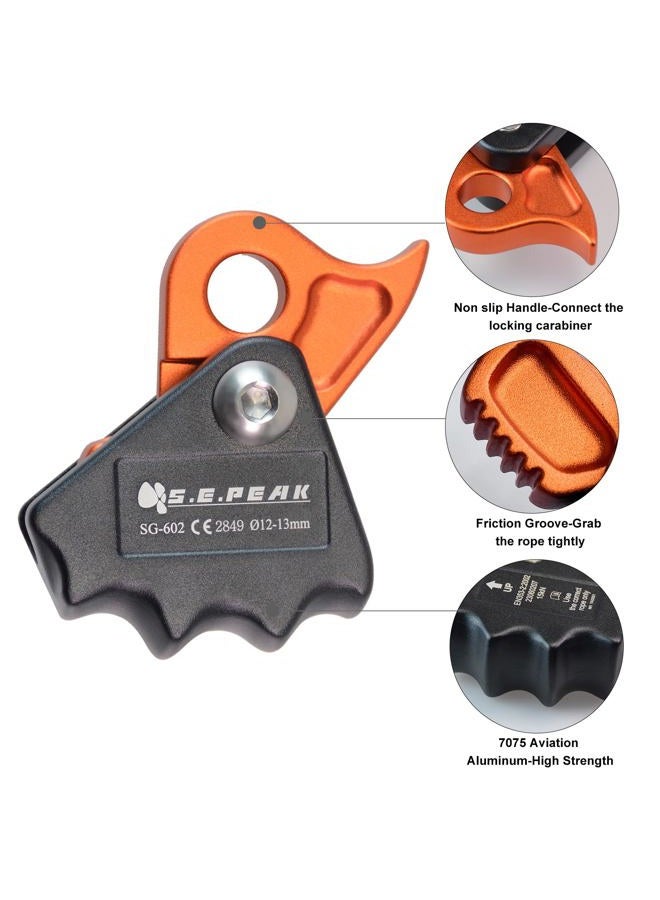 S.E.PEAK SEPEAK Climbing Ascender 15kN Rope Grab Ascender, Flip Line Adjuster, Fall Protection Belay Device for Rock Climbing,Tree Arborist/Fit for 11~13 MM Rope - Image 4