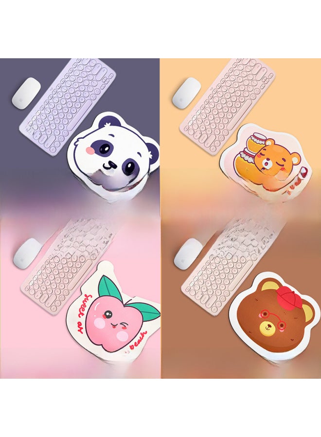 One-piece Special-shaped Mouse Pad Female Cute Mouse Pad Ins High-looking Office Computer Non-slip Silicone Table Mat-Color:3mm Thickness (profiled)-Pattern:BYH1  - Image 2