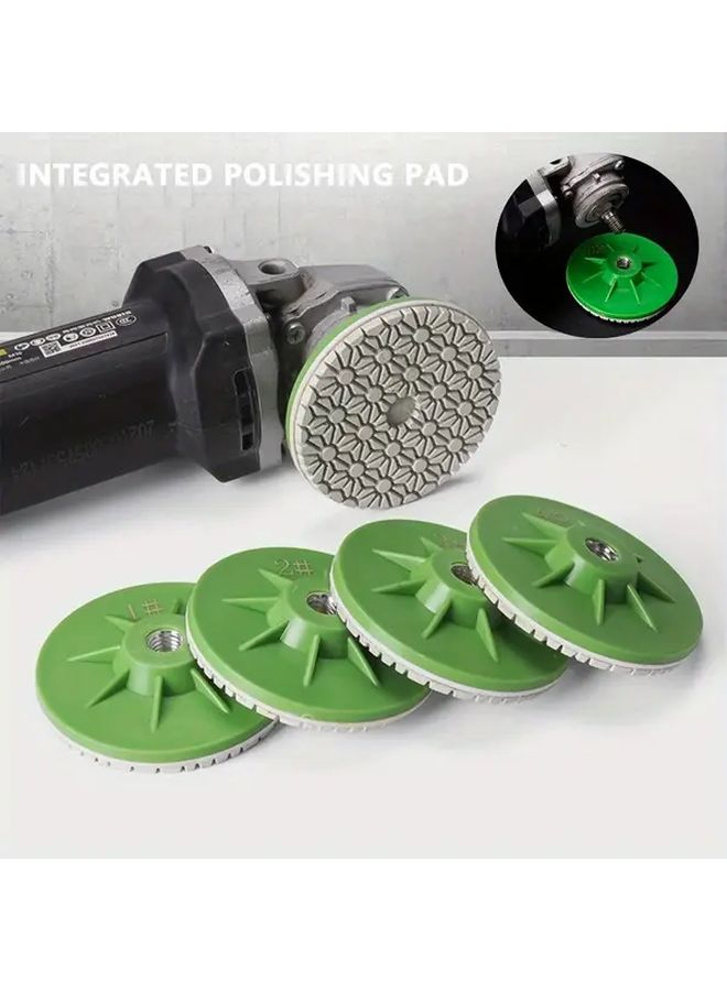 4 Pieces 3 Inch Diamond Grinding Pads With M10 Thread Dry Edge Trimming Discs For Tile Marble Granite Quartz Cutting And Finishing - Image 4