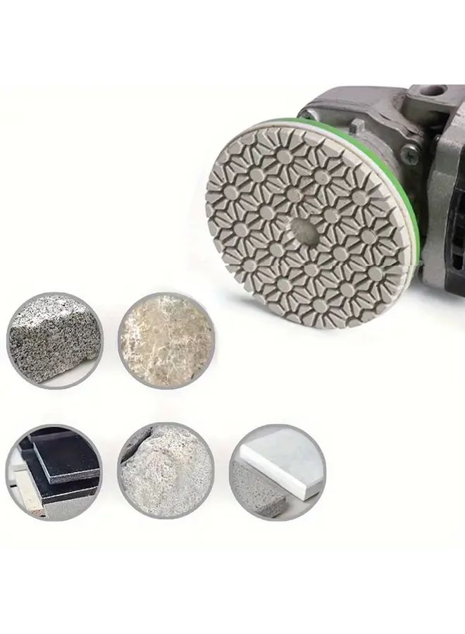 4 Pieces 3 Inch Diamond Grinding Pads With M10 Thread Dry Edge Trimming Discs For Tile Marble Granite Quartz Cutting And Finishing - Image 3
