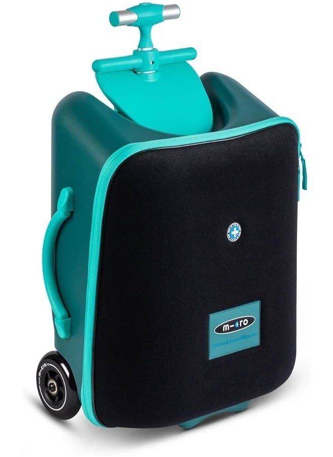 Micro Micro Foldable and Ride-Able Swiss-Designed Luggage Case Carry on for Kids-Forest Green | Ride On Luggage | Child Seat Trolley Suitcase | Trolley Suitcase | Eazy-Foldable and Ride-Able Luggage | Ages 18 Months and Up  - Image 3