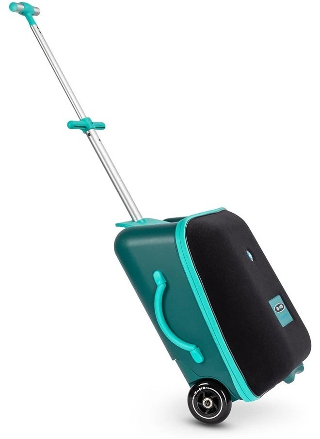 Micro Micro Foldable and Ride-Able Swiss-Designed Luggage Case Carry on for Kids-Forest Green | Ride On Luggage | Child Seat Trolley Suitcase | Trolley Suitcase | Eazy-Foldable and Ride-Able Luggage | Ages 18 Months and Up  - Image 4