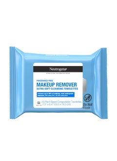 Neutrogena Neutrogena FragranceFree Makeup Remover Wipes Daily Facial Cleanser Towelettes Gently Removes Oil  Makeup AlcoholFree Makeup Wipes 25 ct 