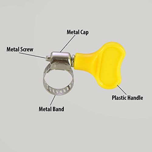 HOKIPO® Adjustable Stainless Steel Hose Clamp Set, Pack of 9 (0.5 Inch,0.75 inch & 1.25 inch) - Image 5