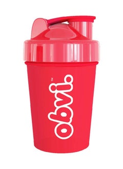 Shaker Bottle Portable 16 Ounce Shaker Cup (Red)