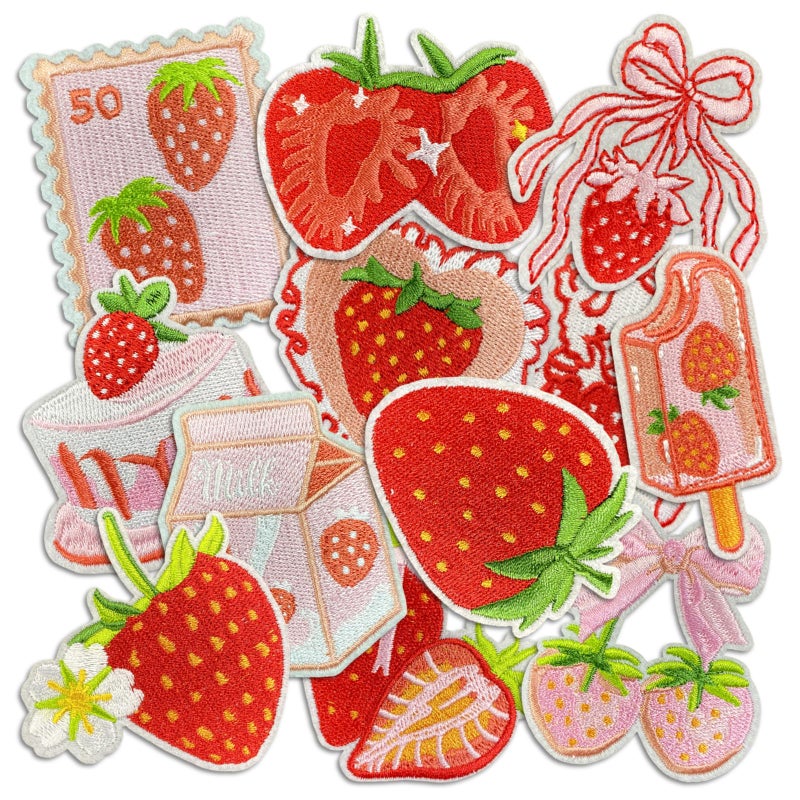 Cazzon Boho Girly Iron On Patches, Cute Embroidery Applique Patch, DIY Decorative Heat Press Patches for Jeans Jackets Clothing Backpacks Hats (Boho4 12 Pcs) - Image 1