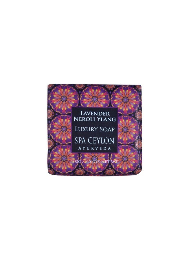 spa ceylon - Lavender Neroli Ylang Luxury Soap | Ayurveda, Organic Herbal Soap Bar | Moisturising Soap For Normal To Dry Skin | 100G - Image 1