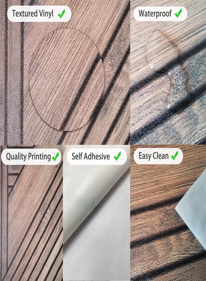 ملصقات أبواب خشبية هندسية ذاتية اللصق من Alwayspon مقاس 30 × 78.7 بوصة، ملصقات جدارية فنية من الفينيل قابلة للإزالة وقابلة للإزالة، لتزيين غرفة النوم والمنزل - Image 4