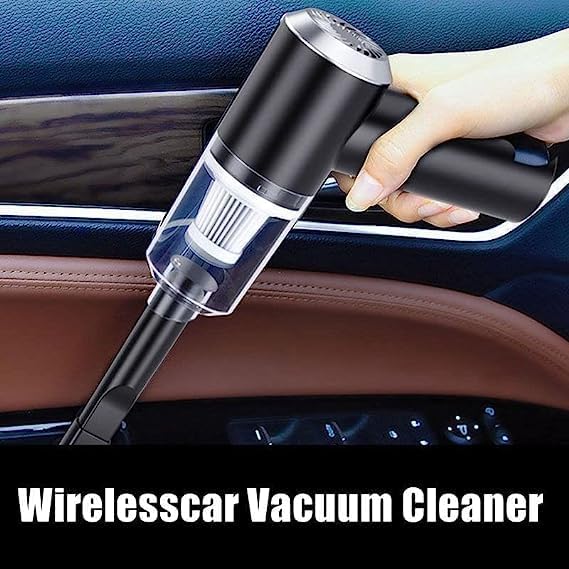 HEER Vacuum Cleaner Dust CollectionLighting 2 in 1 Car Vacuum Cleaner 120W HighPower Handheld Wireless Vacuum Cleaner Home Car Dualuse Portable USB Rechargeable Set of 1 Black - Image 3