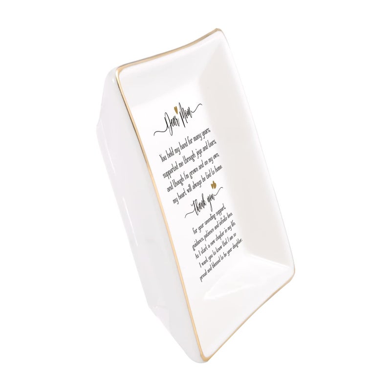 JOYIMARR Mother of Bride Gifts from Daughter,Jewelry Holder Ring Dish Organizer,Wedding Gifts for Mom - You Held My Hand for Many Years - Image 4