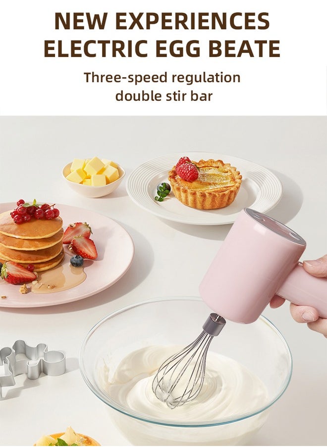 VOGMAX Rechargeable Handheld Egg Beater, Cordless Blender for Cooking, Baking, Baby Food Pureeing, Smoothies and Sauces (Pink)  - Image 2