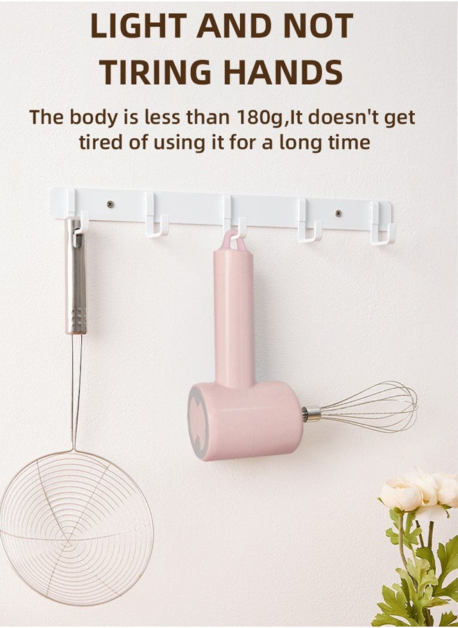 VOGMAX - Rechargeable Handheld Egg Beater, Cordless Blender for Cooking, Baking, Baby Food Pureeing, Smoothies and Sauces (Pink) - Image 1