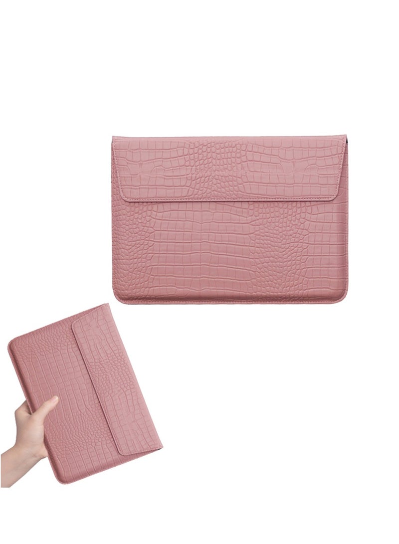Crocodile Grain PU Leather Laptop Sleeve Case for 13 inch MacBook Pro and Air Models Stylish Durable Protection for 2022 M2 A2681 A2337 M1 A2179 A1932 - Image 1