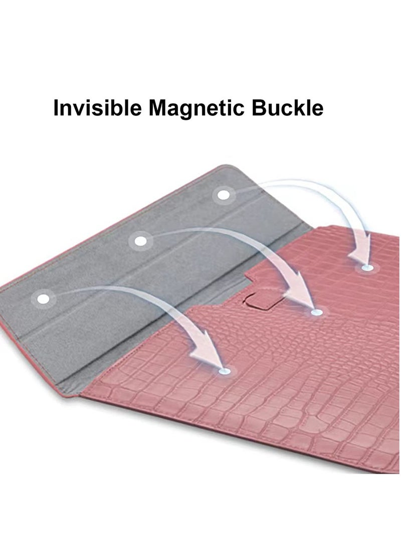 Crocodile Grain PU Leather Laptop Sleeve Case for 13 inch MacBook Pro and Air Models Stylish Durable Protection for 2022 M2 A2681 A2337 M1 A2179 A1932 - Image 5