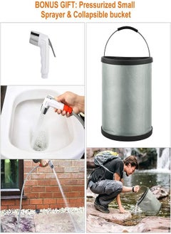 ZEESQUARE Shattaf Portable Travel Bidet Spray for indoor and outdoor With Bucket  - Image 2