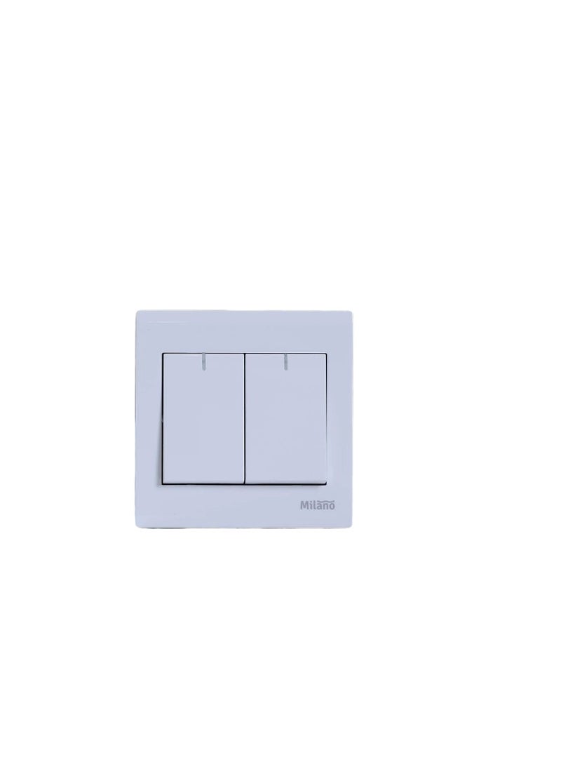 milano Milano 16A-2Gang-2Way Switch A66-K02B 