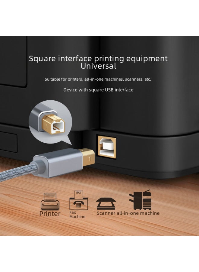 Notebook TYPEC To Usb Square Port Printing Cable Electronic Piano Electric Piano Yamaha Electronic Musical Instrument Data Cable-Color:0.5 M  - Image 4