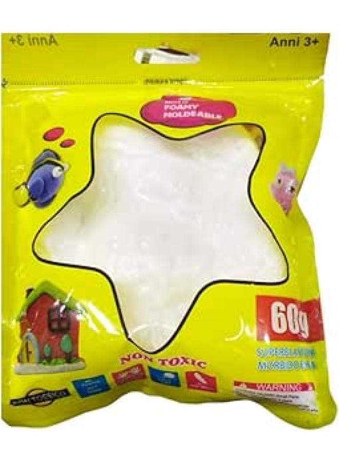 Moldable Foamy Bags 60g Mixed Color Didactic Slime white 