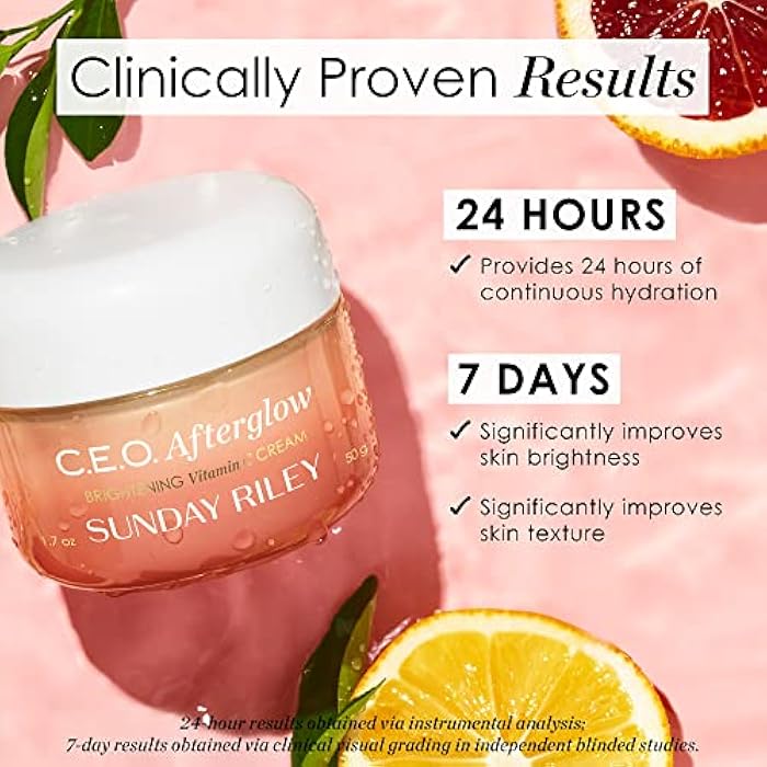 Sunday Riley C.E.O. Afterglow Brightening Vitamin C Cream Face Moisturizer - Image 3