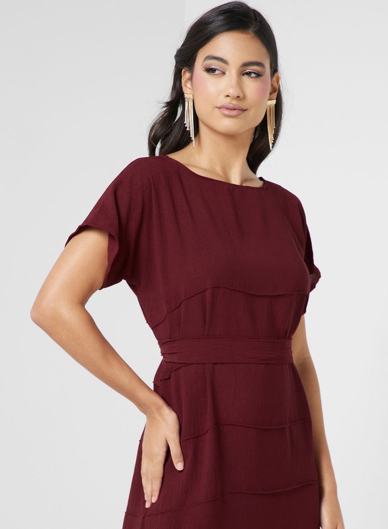 Tiered Waist Maxi Dress