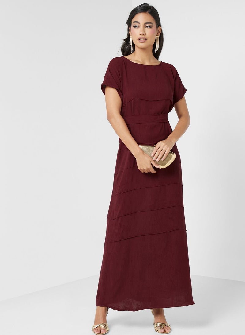 Tiered Waist Maxi Dress
