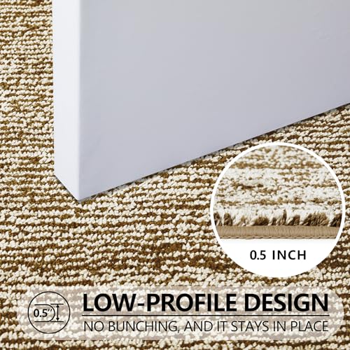 REFETONE Indoor Doormat, Front Door Mat 24"x36" Absorbent Rubber Backing Non Slip Back Door Mats, Washable Low-Profile Inside Floor Mat Door Rugs for Entryway, Resist Dirt Mud Mat for Dogs, Coffee - Image 2