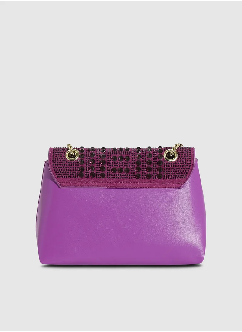 Haute Sauce All Over Studs Handbag - Burgundy