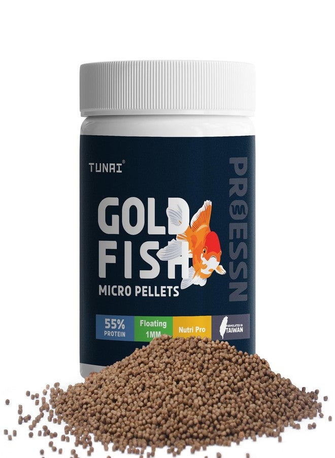 TUNAI Gold Fish Food with 55% Protein Rich Premium Food| Pellet, 250G | 1Mm | Exclusive Taiwan Formula for Gold Fish Food, All Life Stages, 1 Count - Image 1