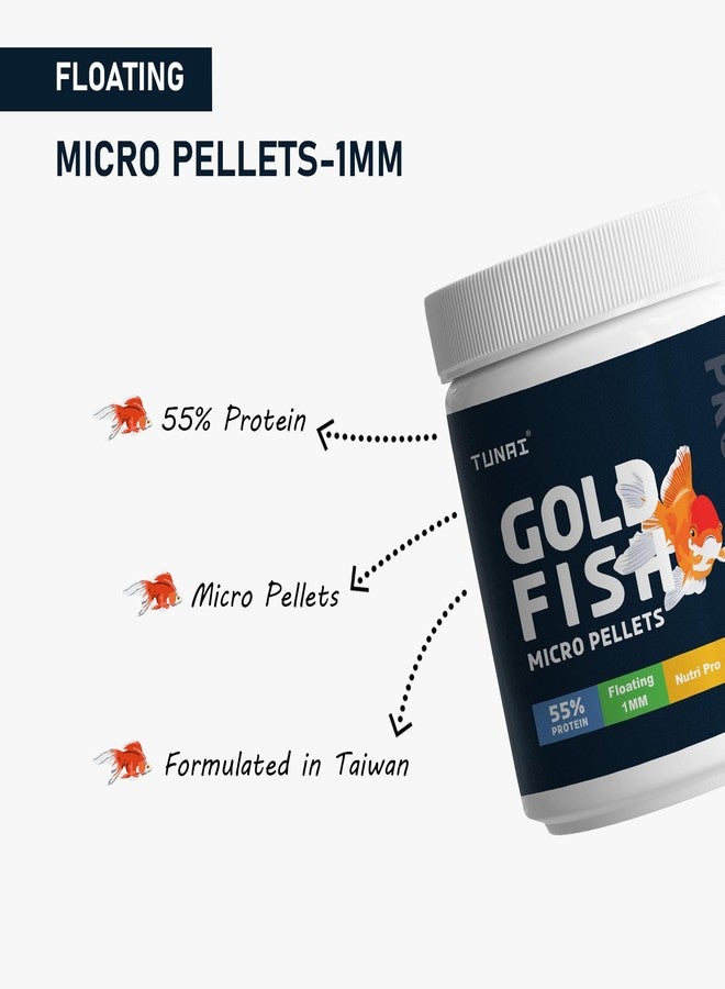 TUNAI Gold Fish Food with 55% Protein Rich Premium Food| Pellet, 250G | 1Mm | Exclusive Taiwan Formula for Gold Fish Food, All Life Stages, 1 Count - Image 2