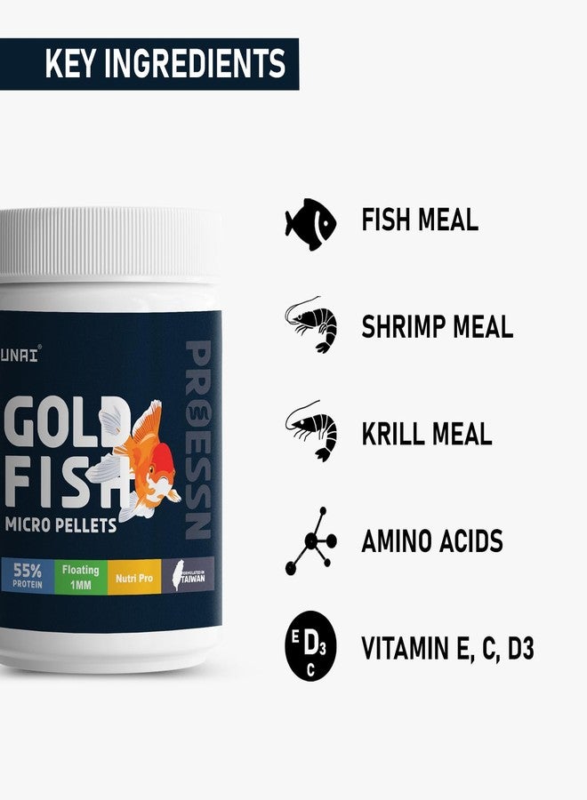 TUNAI Gold Fish Food with 55% Protein Rich Premium Food| Pellet, 250G | 1Mm | Exclusive Taiwan Formula for Gold Fish Food, All Life Stages, 1 Count - Image 4