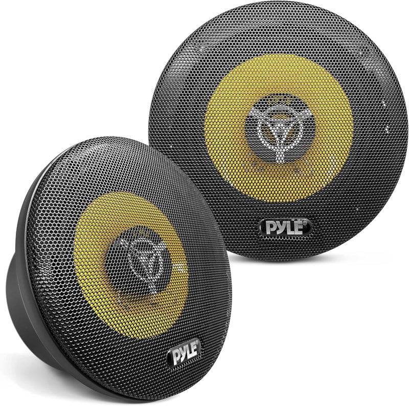 Pyle Car Three Way Speaker System - 6.5 Inch 280 Watt 4 Ohm Mid Tweeter Component Speakers (Pair) - Image 1