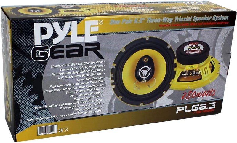 Pyle Car Three Way Speaker System - 6.5 Inch 280 Watt 4 Ohm Mid Tweeter Component Speakers (Pair) - Image 4