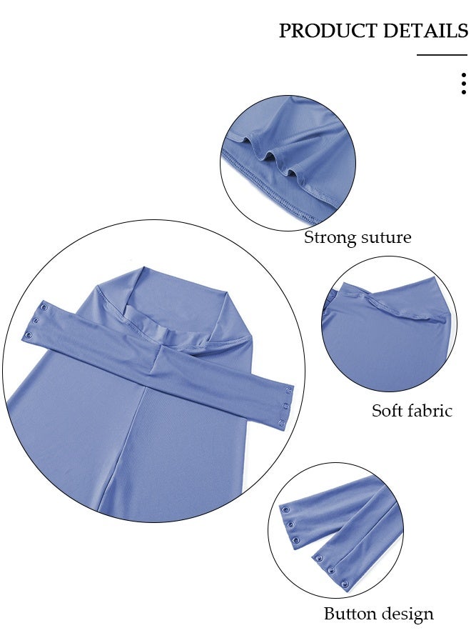 DUNISO Instant Hijab Button Design, Suillty Fashion Muslim Hijab for Women, Instant Snap Fastener Hijab Inner Cap, Full Cover Head Wraps Scarf, Islam Turban Caps - Image 5