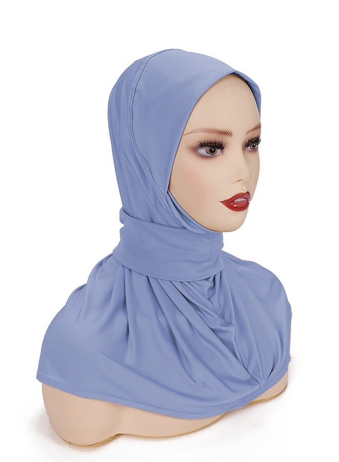 DUNISO Instant Hijab Button Design, Suillty Fashion Muslim Hijab for Women, Instant Snap Fastener Hijab Inner Cap, Full Cover Head Wraps Scarf, Islam Turban Caps - Image 2