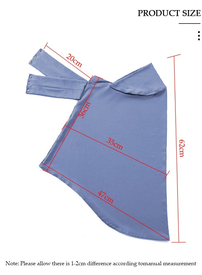 DUNISO Instant Hijab Button Design, Suillty Fashion Muslim Hijab for Women, Instant Snap Fastener Hijab Inner Cap, Full Cover Head Wraps Scarf, Islam Turban Caps - Image 3