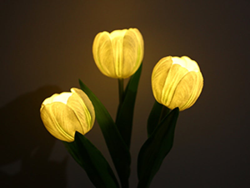 Neoglint Desk Lamp: 3 White Flowers - High Durability Scene-creating Ambient Night Light for Indoor Home Cafe Hotel Decor - Image 4