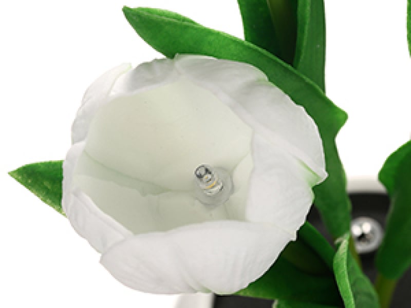 Neoglint Desk Lamp: 3 White Flowers - High Durability Scene-creating Ambient Night Light for Indoor Home Cafe Hotel Decor - Image 3