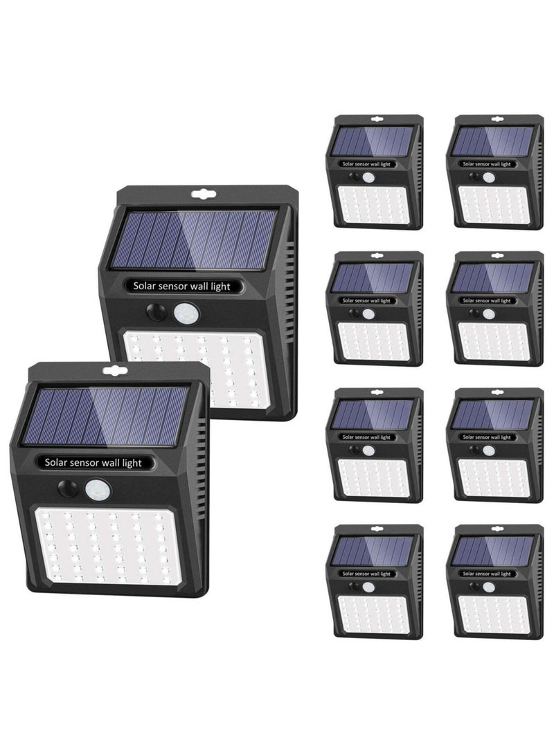 ELTRAZONE Wireless IP65 Waterproof Solar Lights – 10-Pack, 42 LED Motion Sensor Lights with 3 Working Modes, Energy-Efficient Outdoor Security Lighting for Garden, Patio, Fence & Garage - Image 1