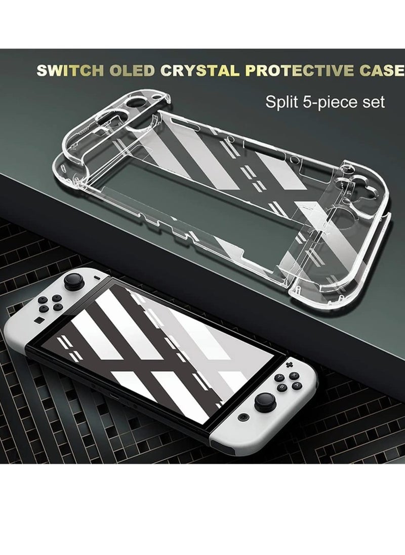 SYOSI Carrying Case Compatible with Switch OLED Accessories Bundle with Screen Protector Clear Cover for OLED Game Console  - Image 5