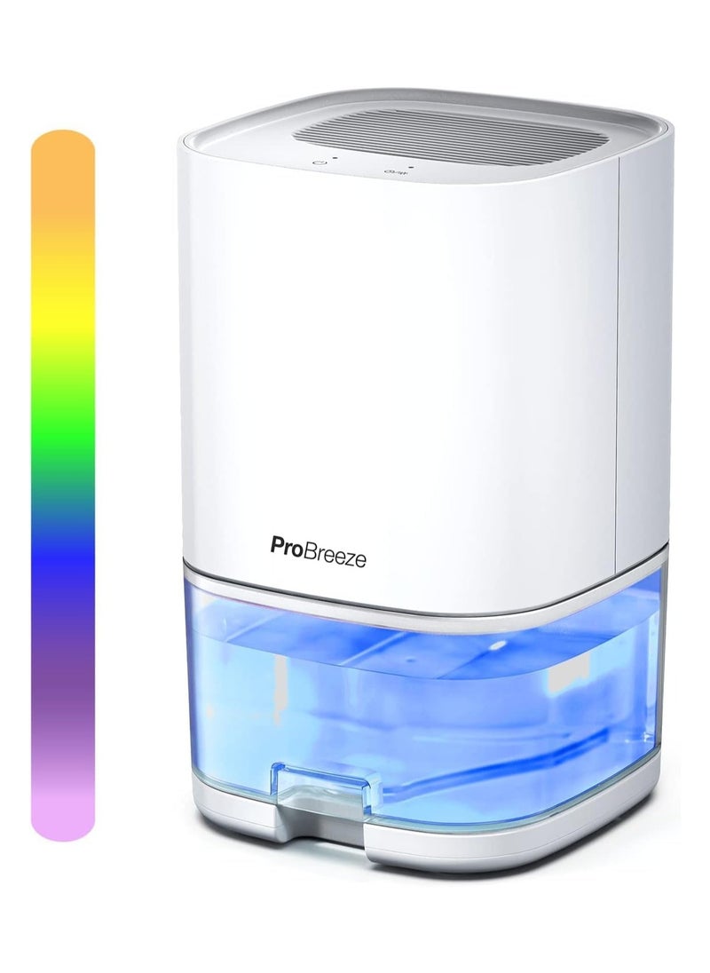 Pro Breeze - Pro Breeze 1000ml Dehumidifier with 4-Hour Timer, Auto Shut-Off, LED Light, Portable Mini Air Dehumidifier for Damp, Mould and Moisture in Kitchen, Bedroom, Bathroom, Caravan, Garage, Basement - Image 1