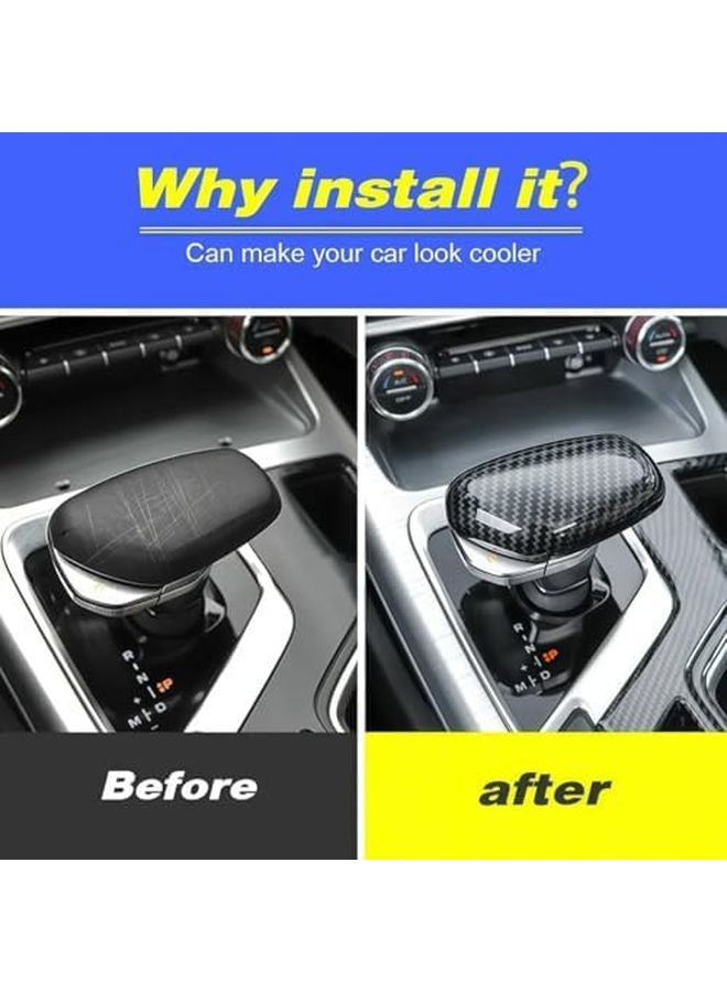 Geely Gear Shift Knob Cover Parking Button Trim ABS Carbon Silver For Tugella Xingyue FY11 2019 2023 - Image 5
