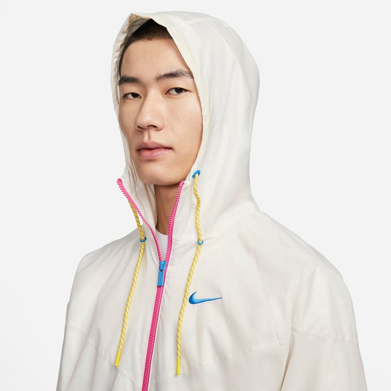 Nike Woven Sports Hooded Windbreaker Jacket 'White' - Image 3